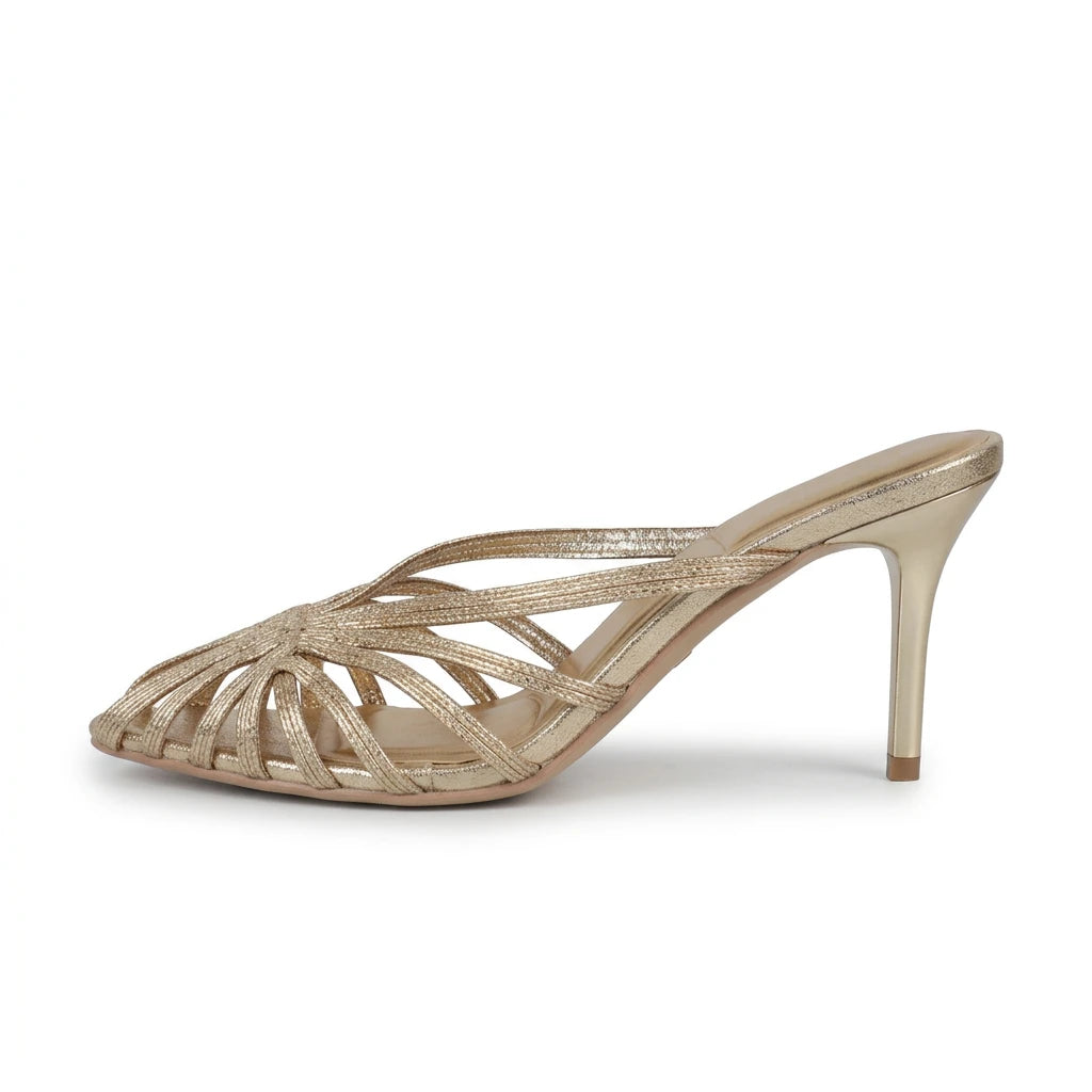 sandale doré cocktail mariage - Variation 1 Image