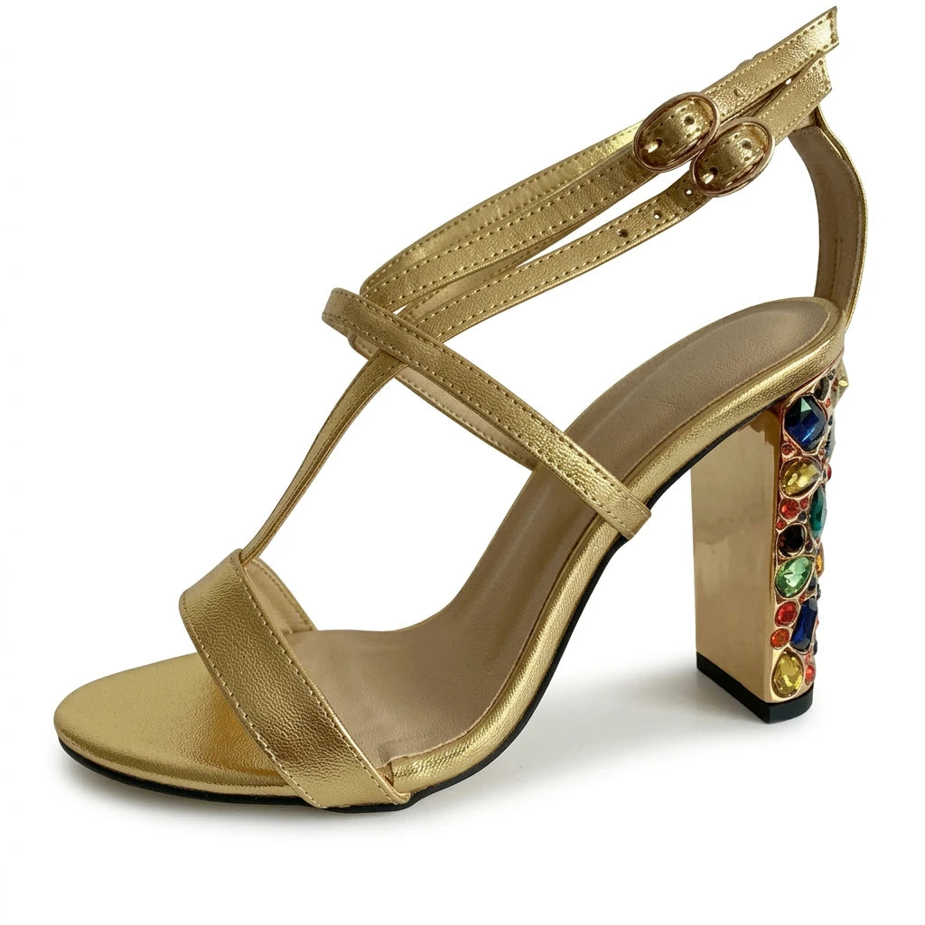 sandales dorées soirée - Variation 1