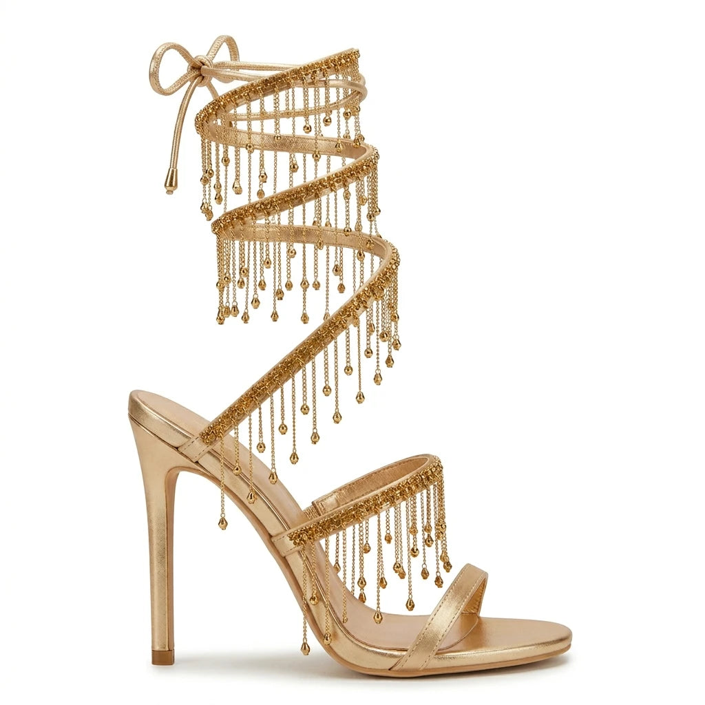 sandales hautes dorées - Variation 1
