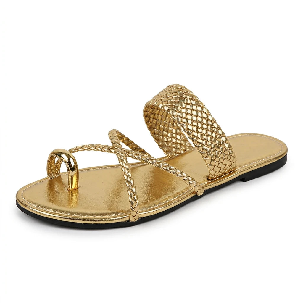 sandale croisé doré - Variation 1