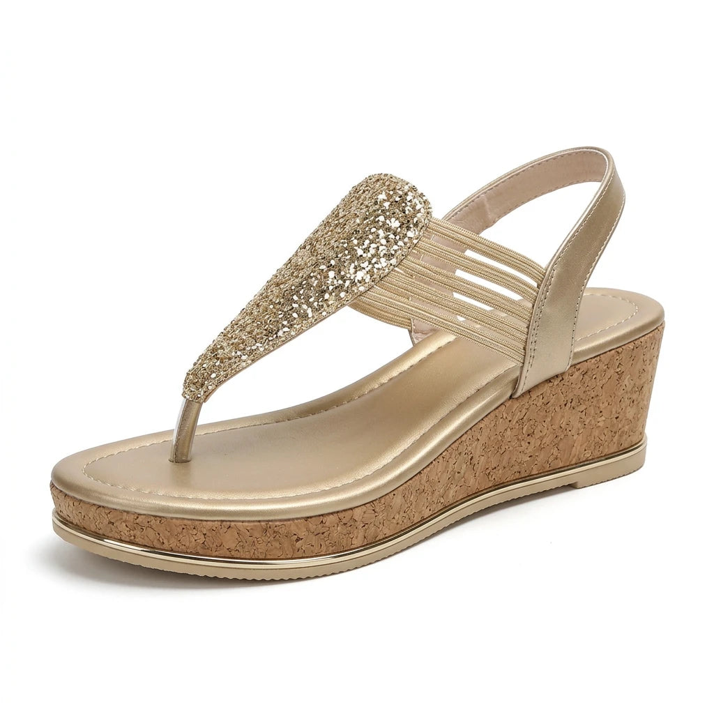 sandales dorées plates - Variation 1 Image