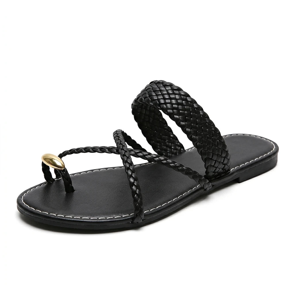 sandale talon noir et doré - Variation 1