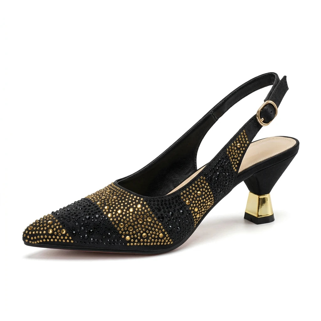 sandale noir et doré - Variation 1