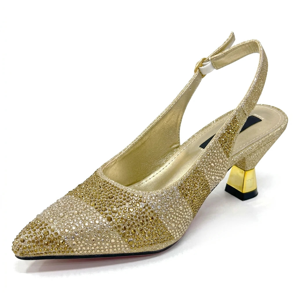 sandales dorées paillettes - Variation 2