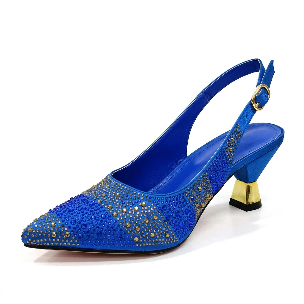 sandales dorées bleu - Variation 2