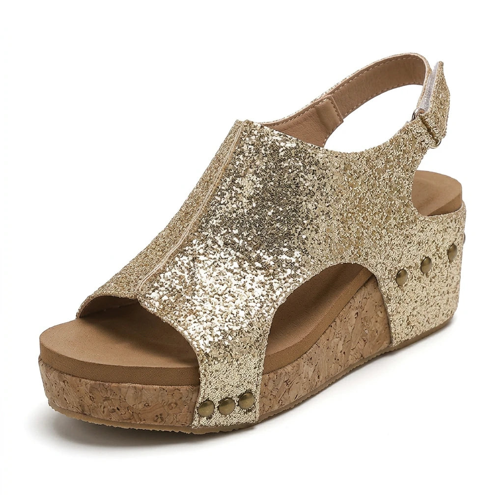 sandale dorée semelle epaisse - Variation 2