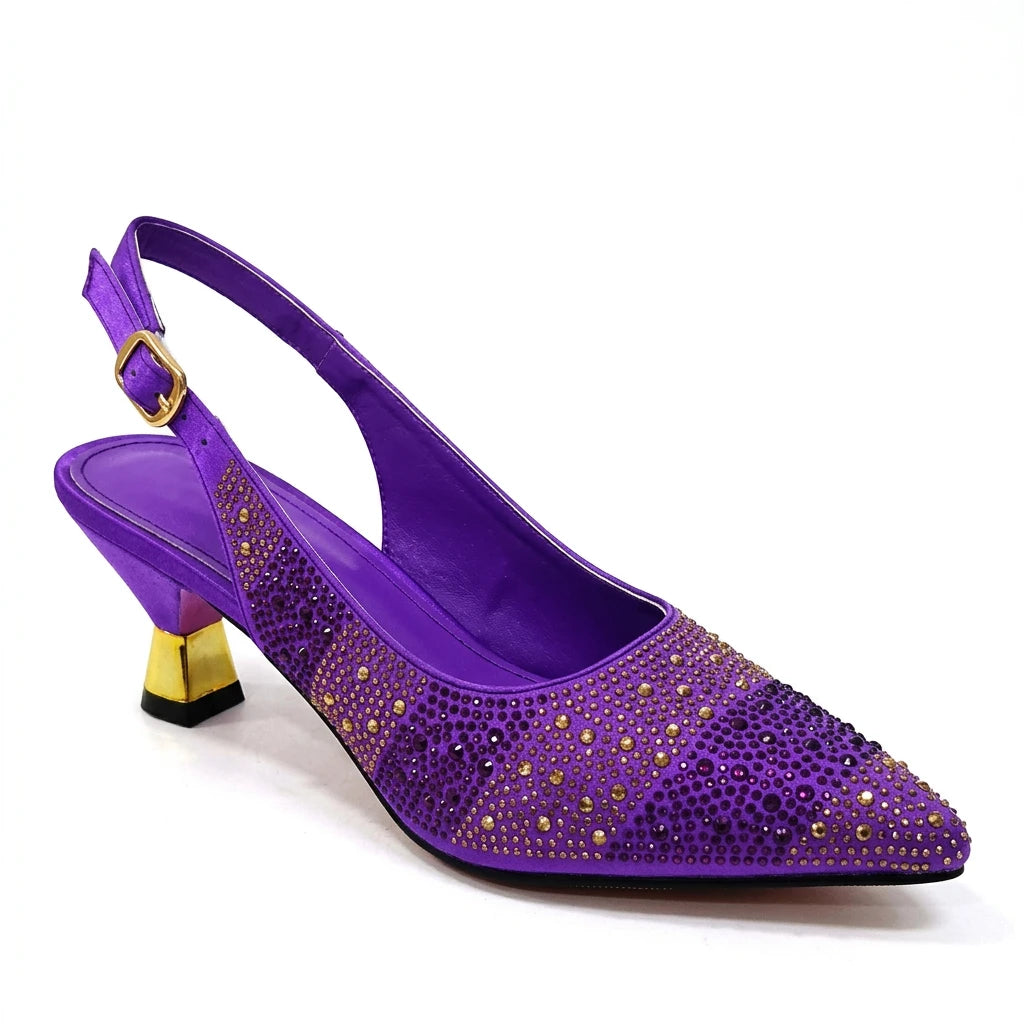 sandales dorées violette - Variation 2