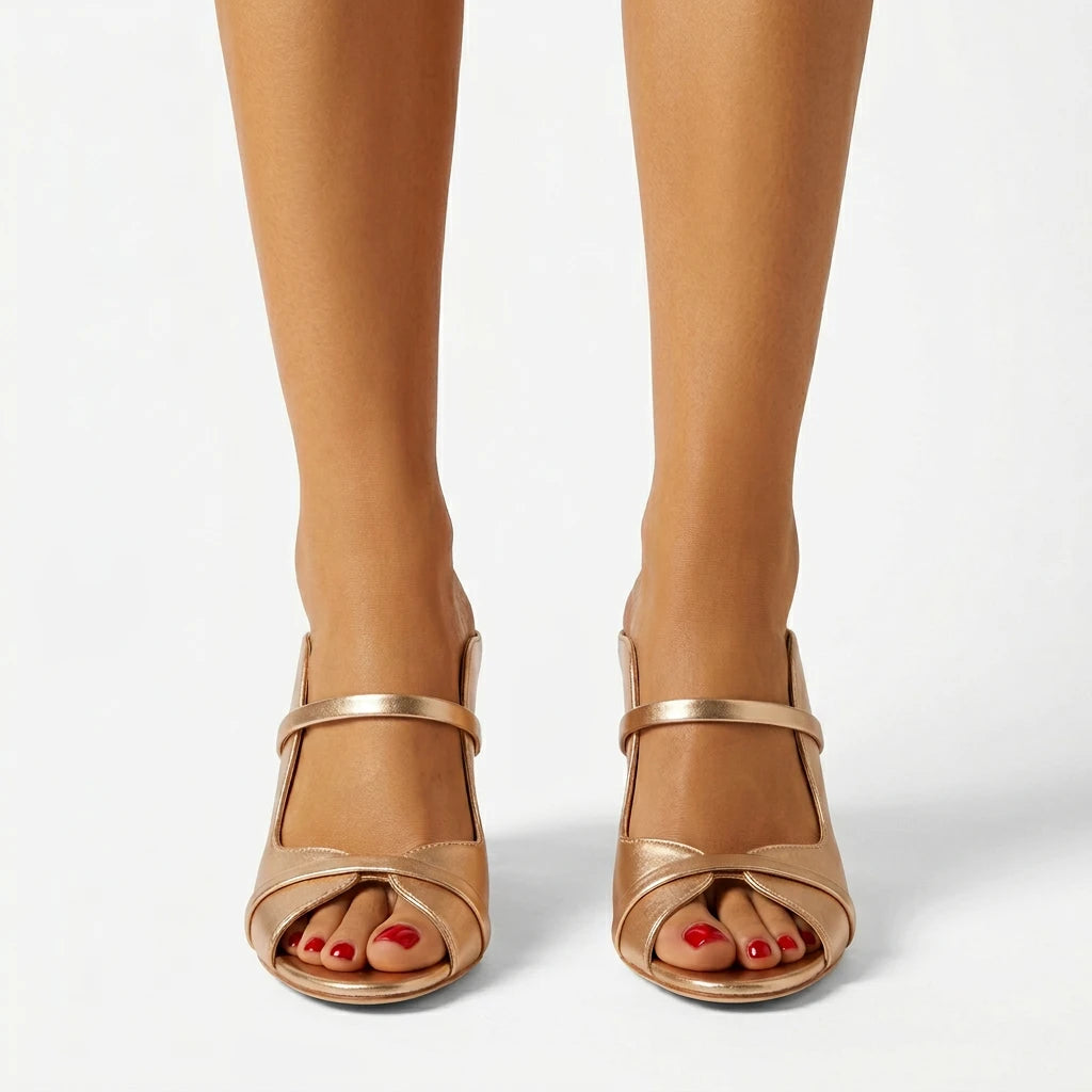 sandale talon doré mariage - Variation 3