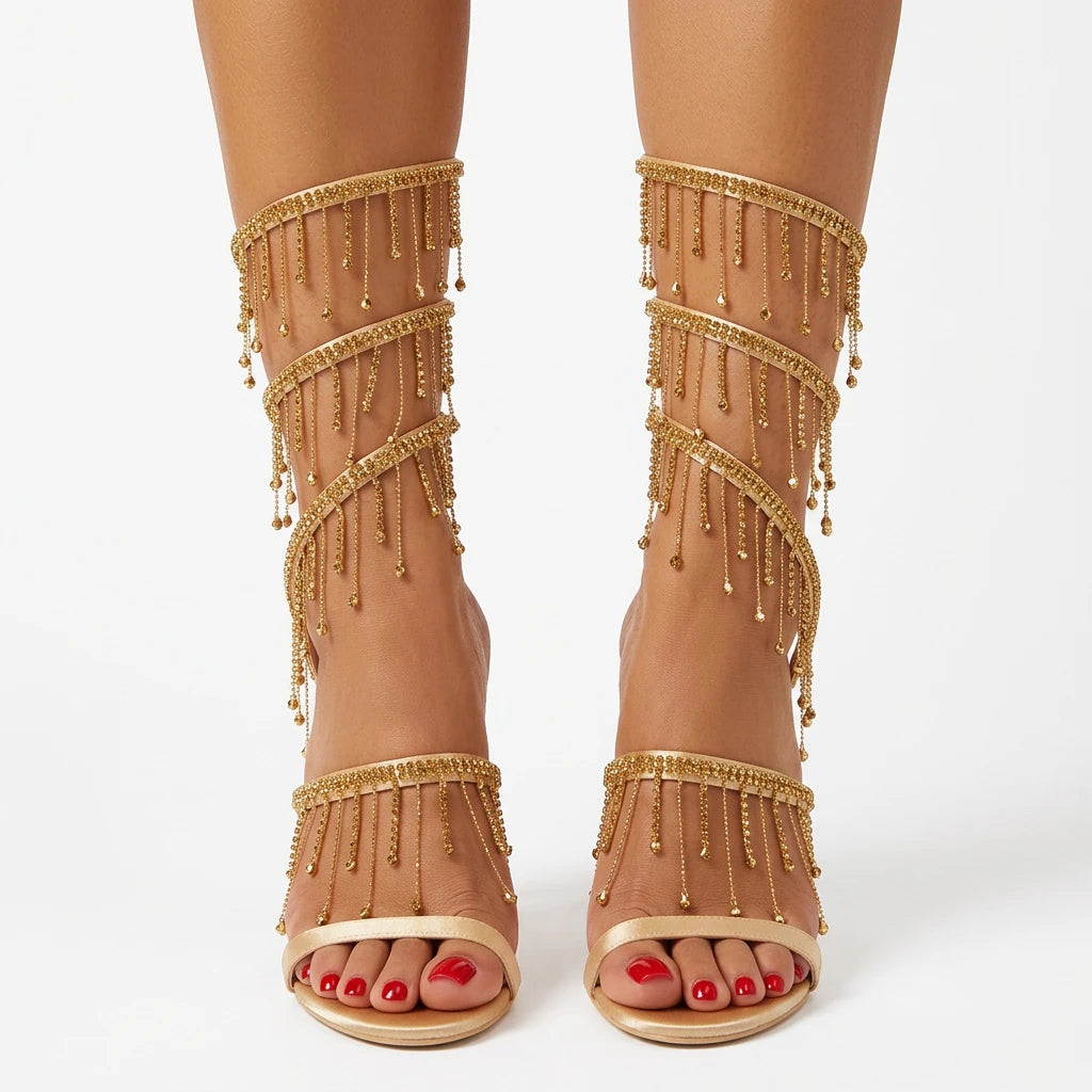 sandales hautes dorées - Variation 3