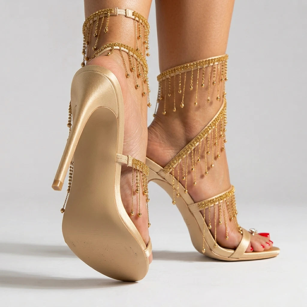sandales hautes dorées - Variation 4