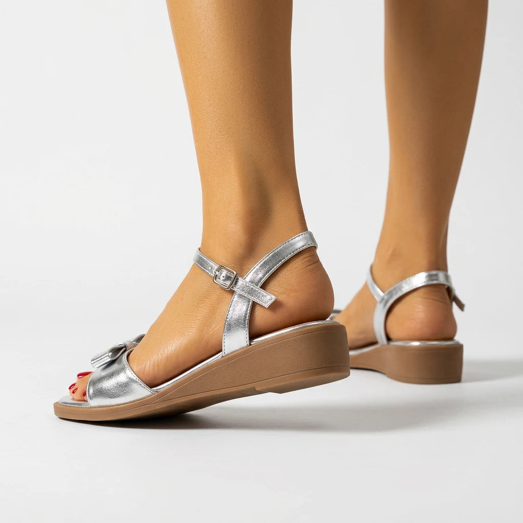 sandale doré pied large - Variation 4