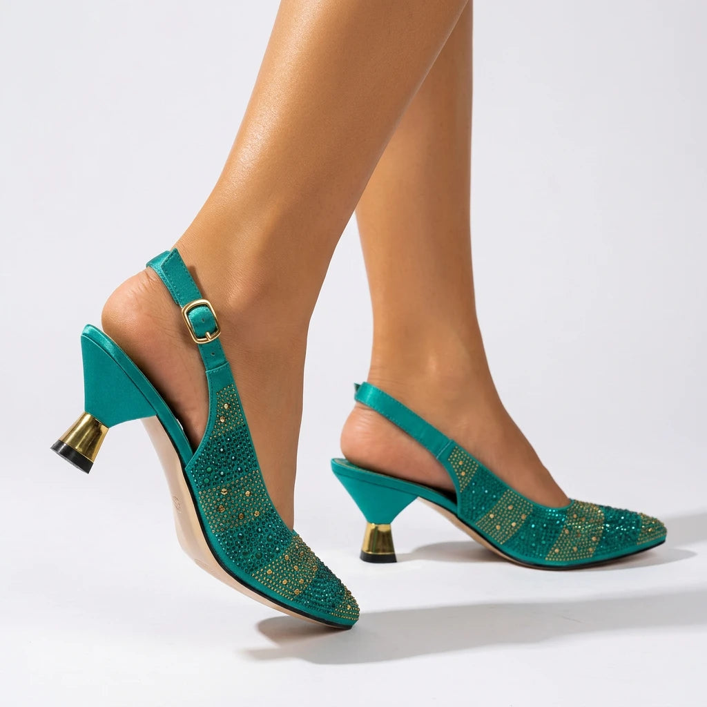 sandales dorées verte - Variation 4
