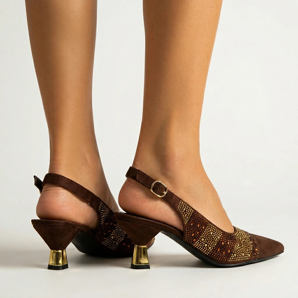 sandale marron dore - Variation 4