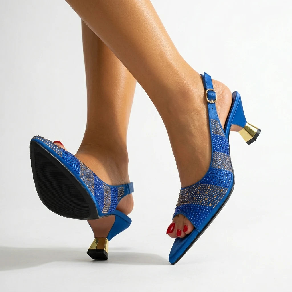 sandales dorées bleu - Variation 4